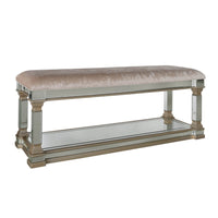 Champagne Casablanca Mirrored Bench