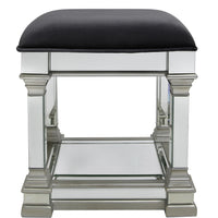 Silver Casablanca Mirrored Stool
