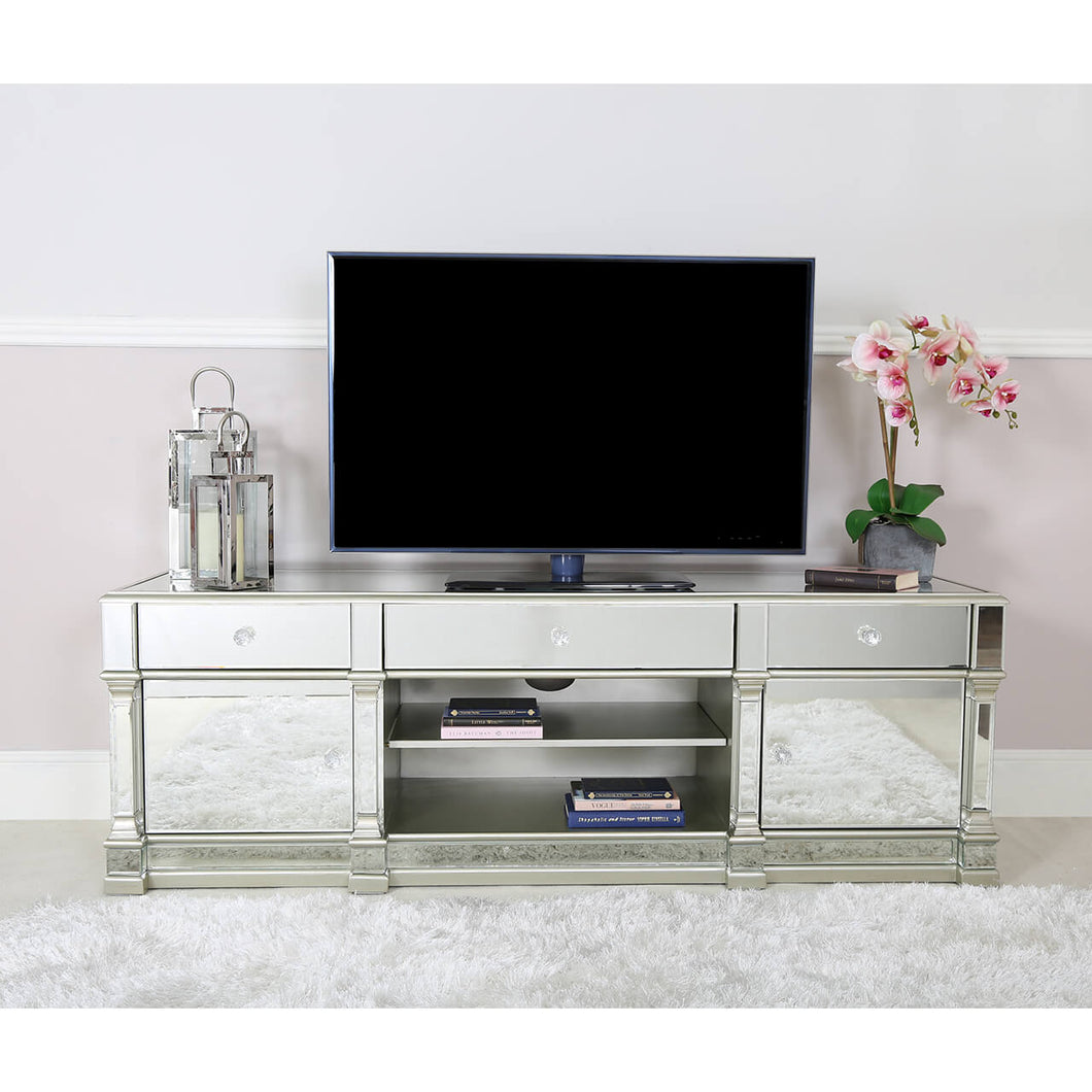 Large Romano Entertainment Unit (Available in Champagne & Silver)