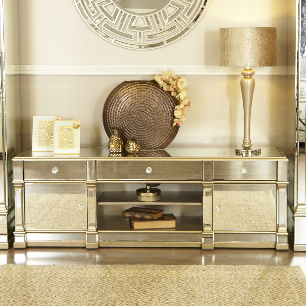 Medium Romano Entertainment Unit ( Available in champagne & silver)