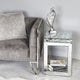 Cube Glass and Mirrored End Table