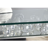 Cube Glass and Mirrored End Table