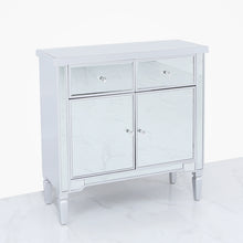 Tiffany Silver 2 Drawer 2 Door Cabinet