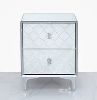 Regency Mirror 2 Draw BedSide Cabinet