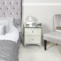 Regency Mirror 2 Draw BedSide Cabinet