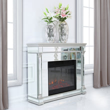 Silver Romano Mirrored Fire Surrounds With Electric Fire