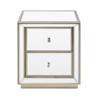 Cressona Mirrored Bedside Cabinet