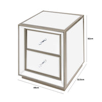 Cressona Mirrored Bedside Cabinet