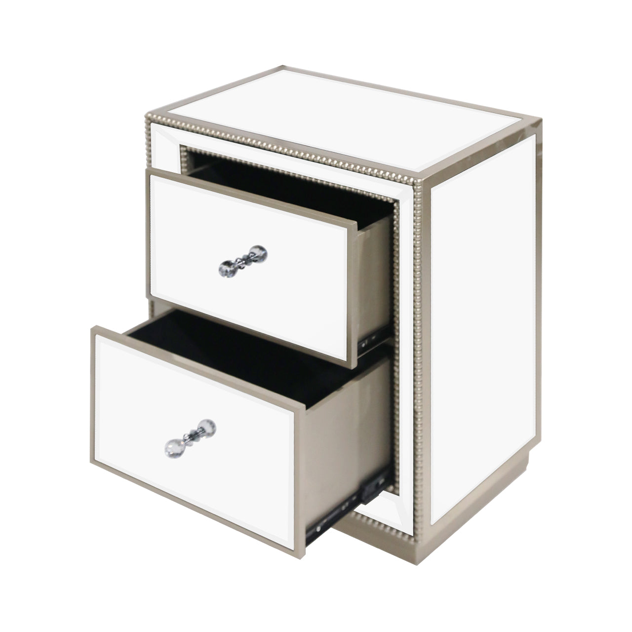 Cressona Mirrored Bedside Cabinet