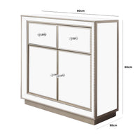 Cressona Mirrored 2 Door 2 Drawer Cabinet