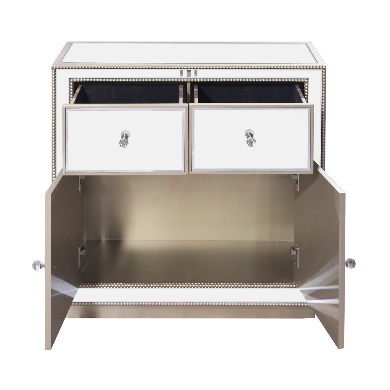 Cressona Mirrored 2 Door 2 Drawer Cabinet