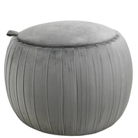 Grey/Pink/Blue Round Storage Stool