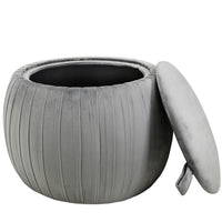 Grey/Pink/Blue Round Storage Stool
