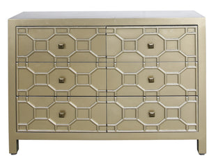 Carlotta gold  6 Drawer Cabinet