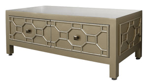 Gold Caster Coffee Table