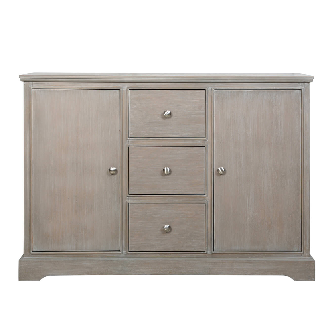 The  Kelton Taupe 3 Draw 2 Door Cabinet
