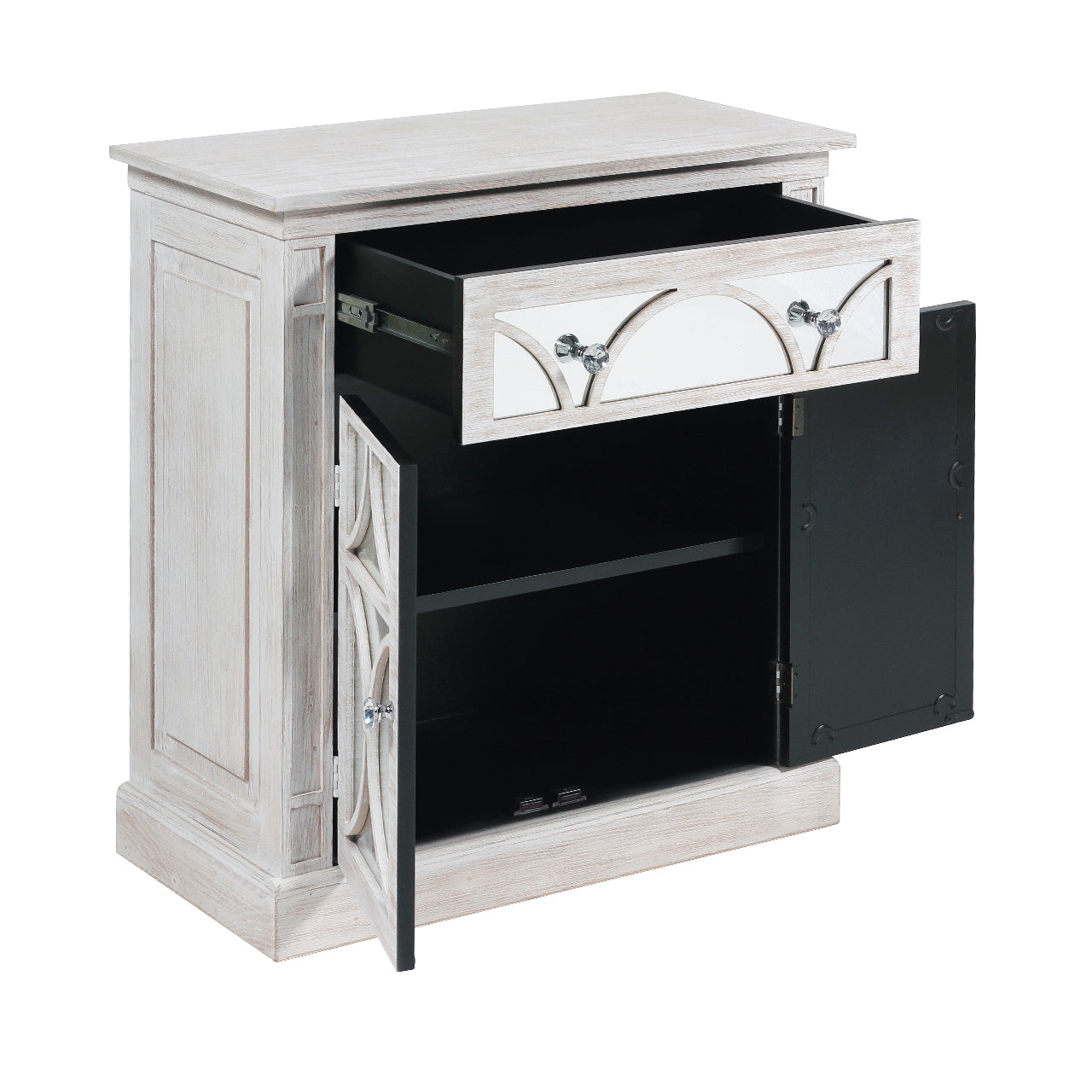 Treviso Brown Wood 2 Door and 1 Drawer Sideboard