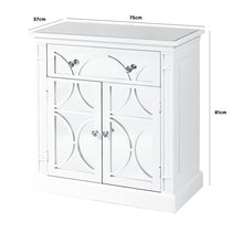 Treviso White Wood 2 Door and 1 Drawer Sideboard