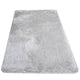 Fluffy White  Rug With A Silver Thread