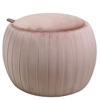 Grey/Pink/Blue Round Storage Stool