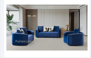Havana 2+1 Seater sofa in Blue