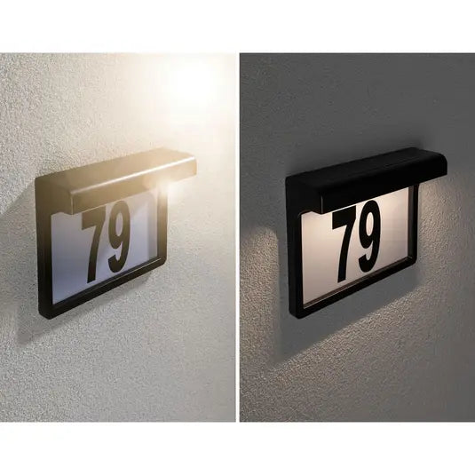 Solar house number deals light