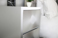 Silver Stella Bedside Cabinet