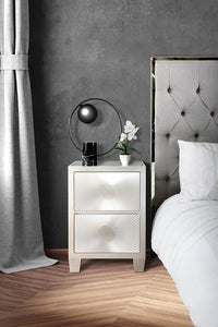 Silver Stella Bedside Cabinet