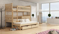 Kors Wooden Bunk Bed with Trundle and Storage