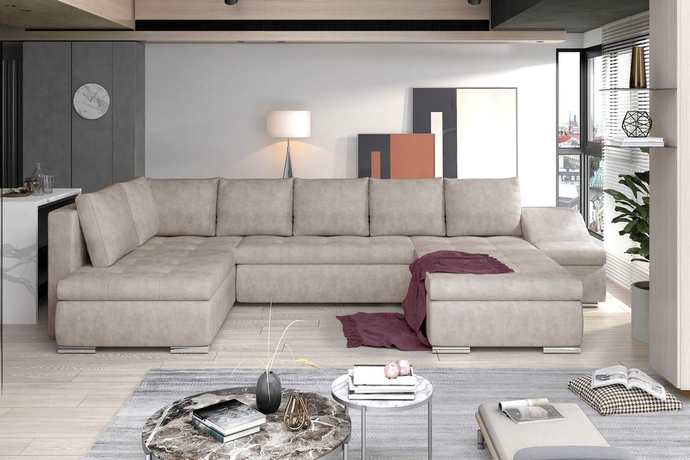 Tanver U Shape Sofa-bed with Storage