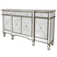 Modern Mirrored Cabinet with Gold Trim