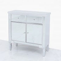 Tiffany Silver 2 Drawer 2 Door Cabinet