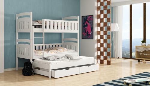 Ola Wooden Bunk Bed  with Trundle and Storage