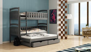 Ola Wooden Bunk Bed  with Trundle and Storage