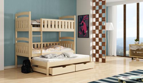Ola Wooden Bunk Bed  with Trundle and Storage