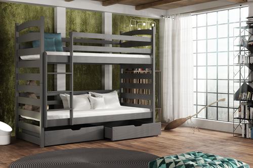 Slawek Wooden Bunk Bed with Storage