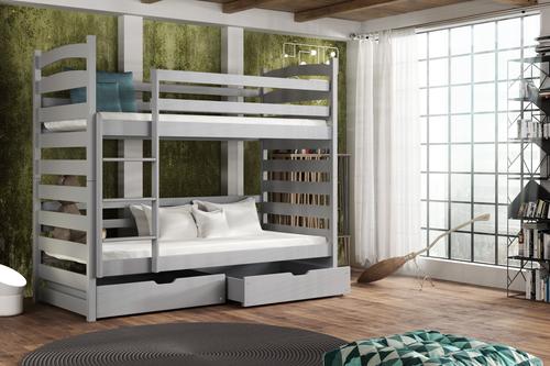 Slawek Wooden Bunk Bed with Storage