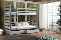 Slawek Wooden Bunk Bed with Storage
