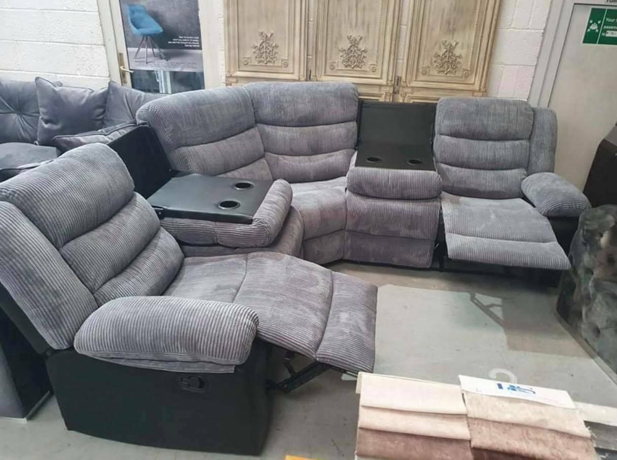 Rio Grey Recliner Sofa